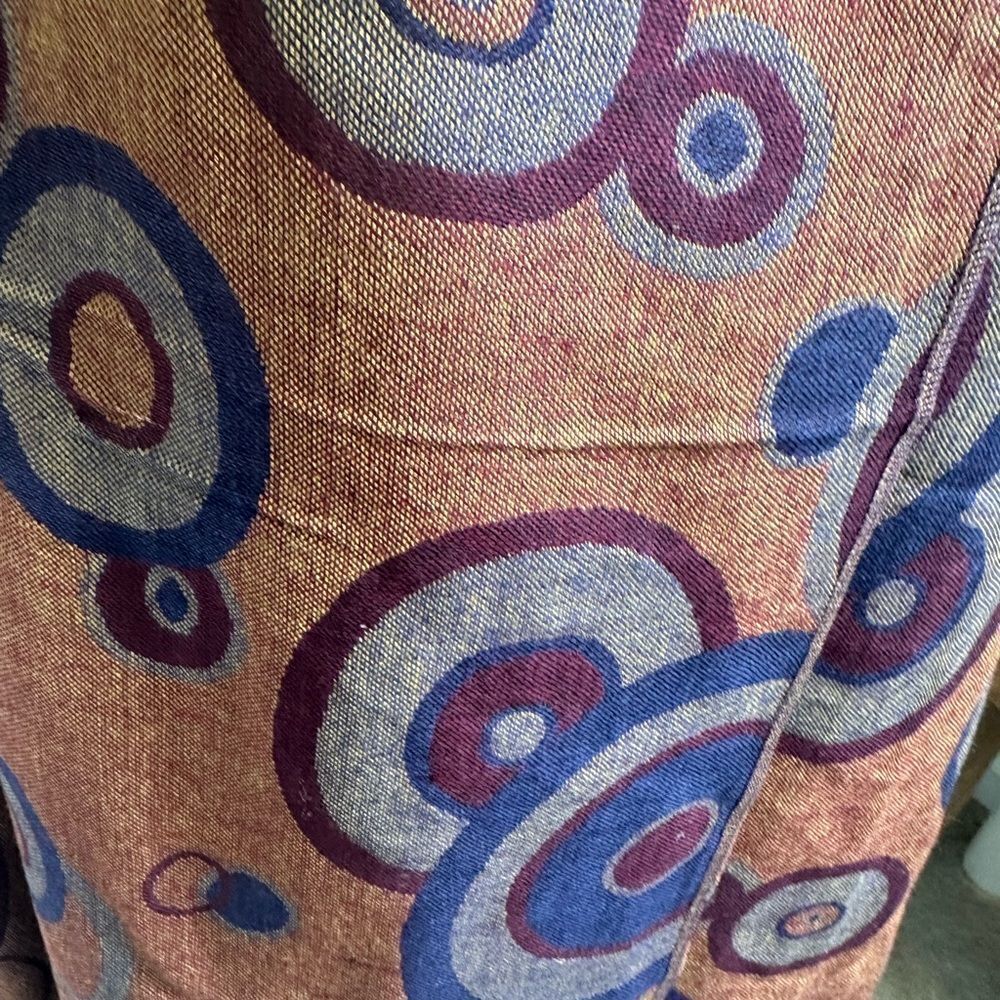 Pashmina Circle Print Silk Blend Wrap Scarf - image 5